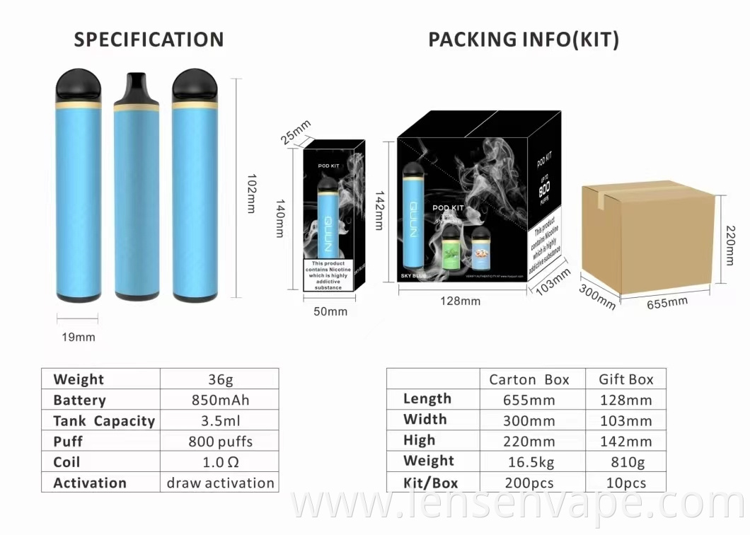 OEM-2ml-850mab-Battery-600puffs-Rechargeable-Pod-7